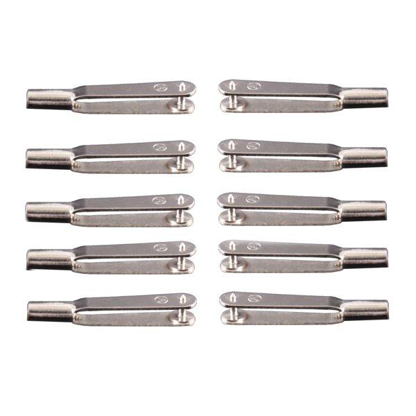 ★10PCS M2-M3 Clevis Wire Trolley Iron Chuck Metal Rod Clamp For RC Airplane