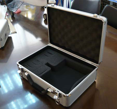 Silver Aluminum Transmitter Box Carrying Case  35cmx23cmx12cm