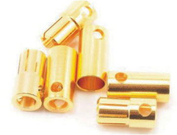 B001 6.0mm Gold Bullet Connector Banana Plug For ESC Battery Motor