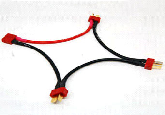 ★L010 Deans 3S Battery Harness For 3 Packs in Series with 14AWG silicone wire L=10CM