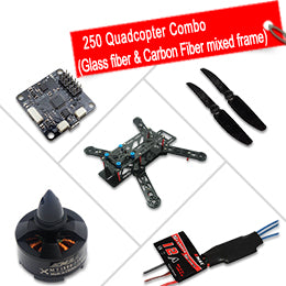 250 Quadcopter Combo (Glass fiber & Carbon Fiber mixed frame)