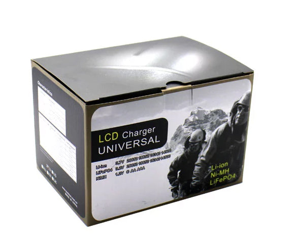 Soshine H4 LCD Smart Universal Adjustable Current Charger for 26650 18650 16340 Li-ion LiIFePO4 NiMH 1.2V C AA AAA w-Car charger