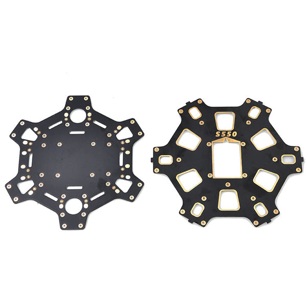 HMF S550 F550 Hexacopter Frame Kit Soldered Center Plate with Landing Skid for FPV