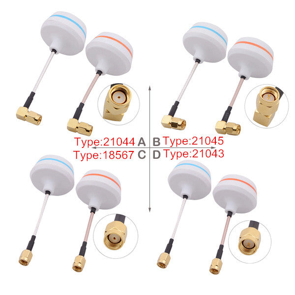 ★5.8G Right Angle SMA Female Antenna Gains FPV Aerial Photo RC Airplane 1 pair 21044