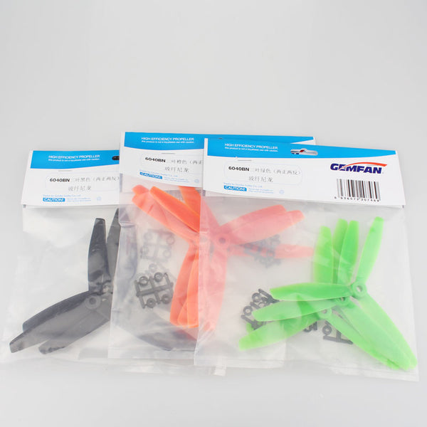 ★2 Pairs Gemfan 6040 6x4 Inch Glass Fiber Nylon Three Blade Propeller Prop Black