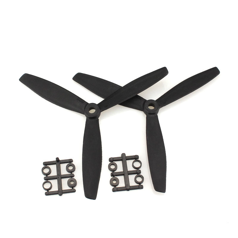 ★2 Pairs Gemfan 6040 6x4 Inch Glass Fiber Nylon Three Blade Propeller Prop Black