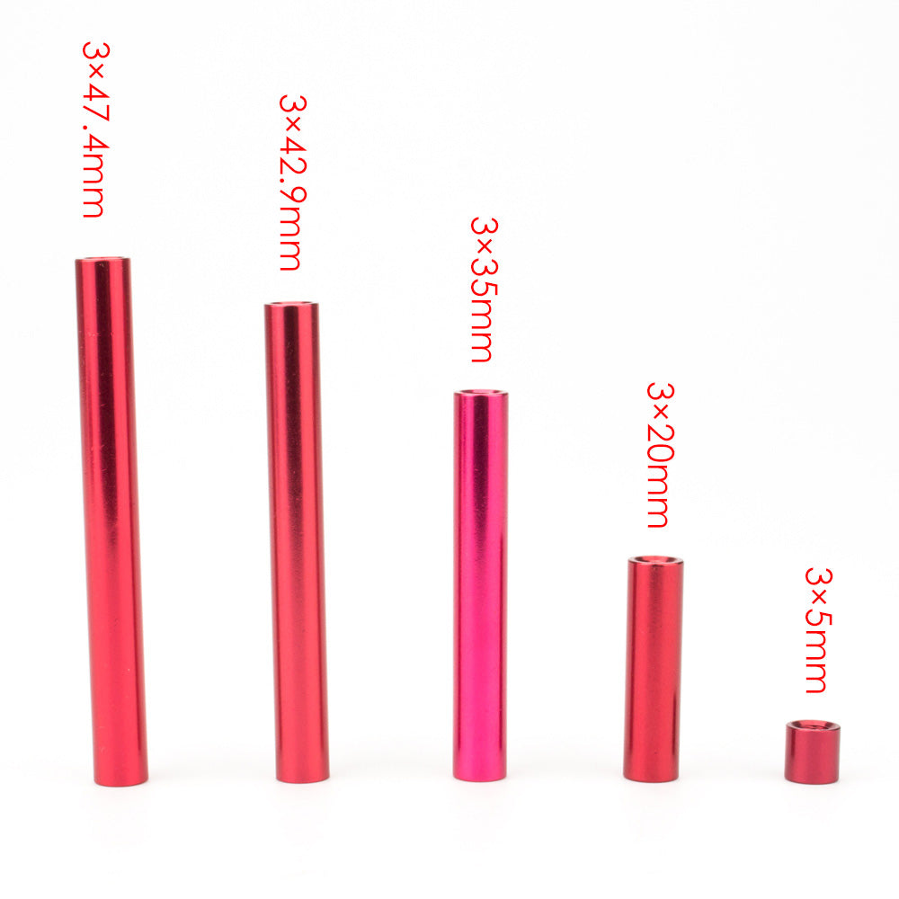 10pcs M3 Aluminum Alloy Standoff Studs 8-35mm Red Round PCB Board Spacers Standoffs for fpv drone