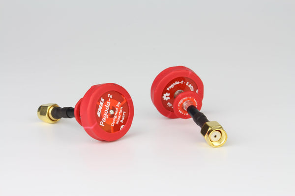 ★EMAX Pagoda 2 Antenna 5.8G 80mm 8cm RHCP Red Omnidirectional Omni FPV Flat Panel SMA(2pcs)