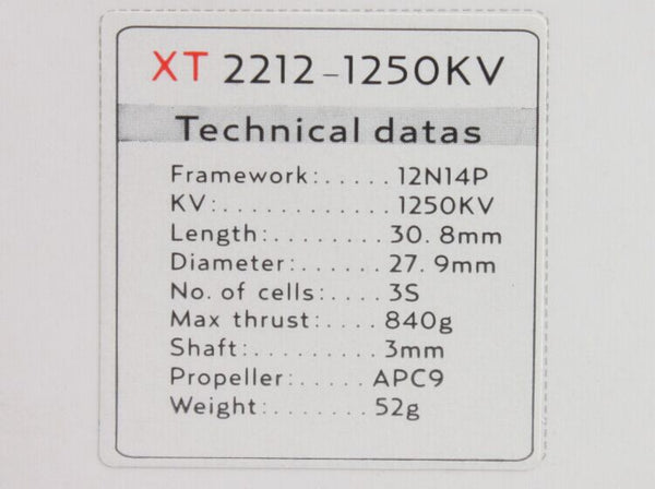 ★EMAX XT2212 980KV-1250KV-1370KV Motor for Aircraft Multicopter