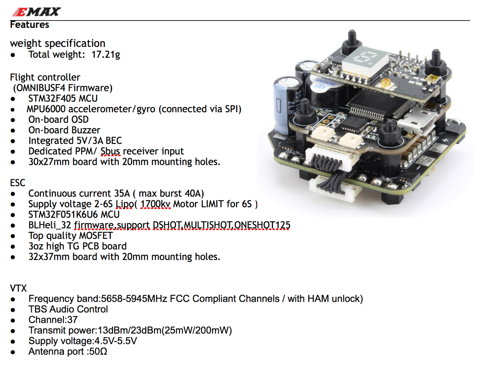 Mini Magnum 2.5 - F4 BLHELI32 35amp 6S MMCX source content 5