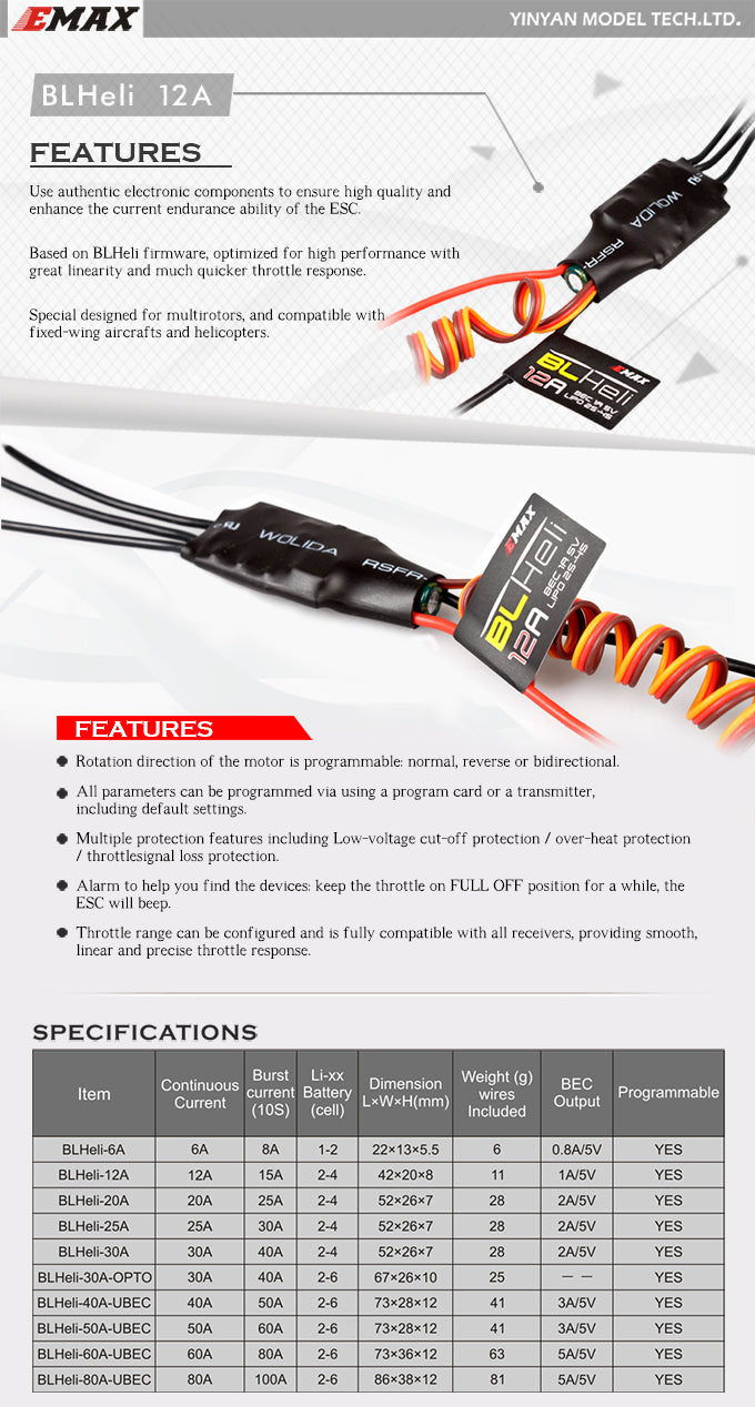 BLHeli Series 12A ESC (ONESHOT available) source content 1