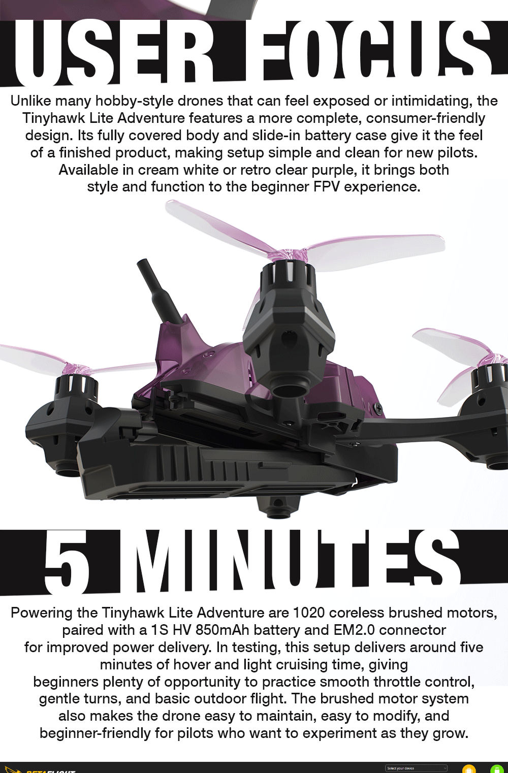 Tinyhawk Lite Adventure - RTF - Ready To Fly Kit source content 3