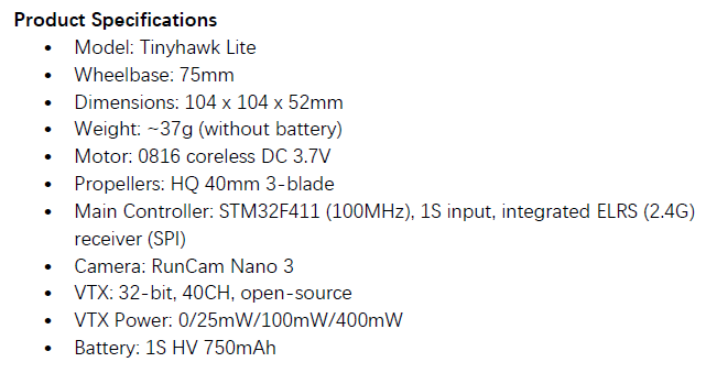 Tinyhawk Lite - RTF - Ready To Fly Kit source content 7