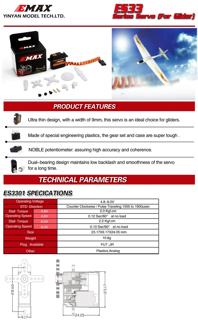 ES3301 official specification page 1