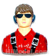 ★L85×W42×H90mm Aeroplane 1-6 Scale Pilot for RC Airplane Jet Red HY031-00402