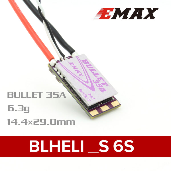 EMAX BLHELI_S Bullet Series 35A 3-6S ESC 6.3g Support Onshot42 Multishot