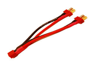 L017 Deans 2P Battery Harness For 2 Packs in Parallel 14AWG silicone wire L=10CM