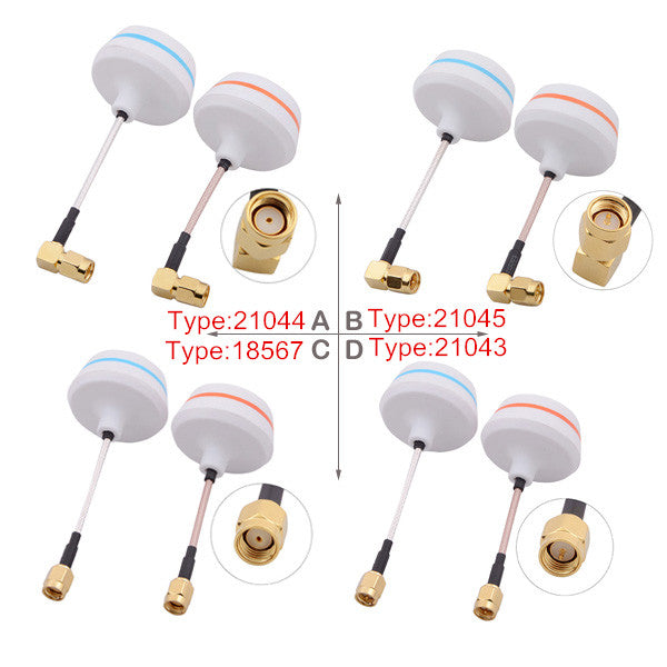 ★5.8G Right Angle SMA Male Antenna Gains FPV Aerial Photo RC Airplane (1 pair) 21045